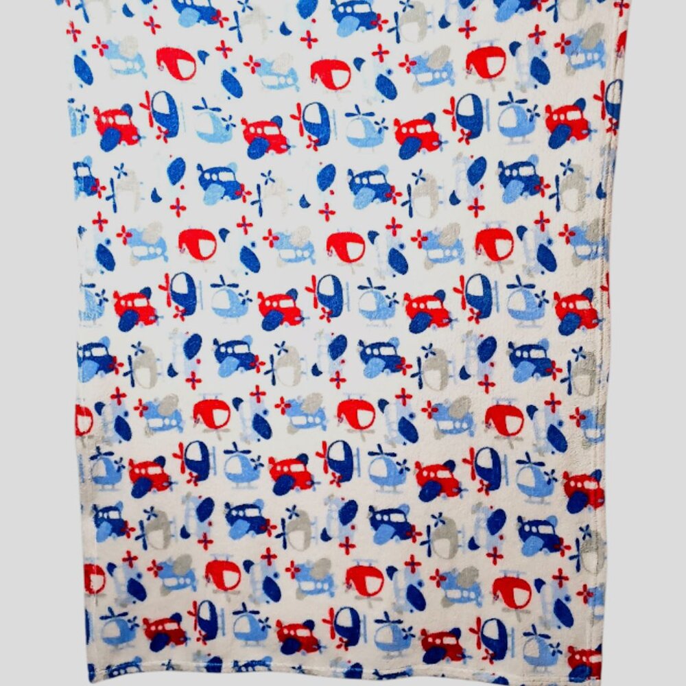 2015 Baby Starters Helicopter Airplane Security Lovey Blanket 42" X 29"